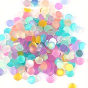 Resim 6mm 50 adet/paket Mat Yarı Yuvarlak Denizkızı Rengi Akrilik Boncuk Seti Kaboşon El Sanatları Kolyeler Bilezikler Takı Süslemeleri Düğün Elbisesi Tırnak Sanatı için 