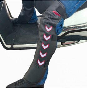 Resim GP KOMPOZİT Universal Bacak Koruma Örtüsü Siyah-Kırmızı (1 Adet Boyunluk Hediye) 