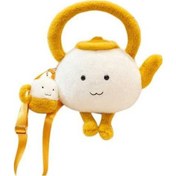 Resim Ganzhoushop Ve Suntek Sarı Peluş Omuz Rahat Crossbody Çaydan Çantası Beyaz Kj Sarı - Beyaz 