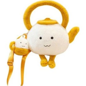 Resim Ganzhoushop Ve Suntek Sarı Peluş Omuz Rahat Crossbody Çaydan Çantası Beyaz Kj Sarı - Beyaz 