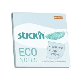 Resim Stıckn Yapışkanlı Not Kağıdı 100 Yp 76x76 Eco Notes Pastel Mavi He21747 - 12'li Paket 