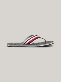 Resim Tommy Hilfiger Erkek Marka Logolu Polyster Üst Kısımlı Eva Kauçuk Dış Tabanlı İmza Bantlı Parmak Ara 