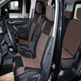 Resim Space Deri Kilim Minder Siyah-Taba / KLMNY184 