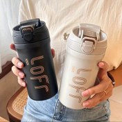 Resim Bir 600Ml 316 Paslanmaz Çelik İzole Su Şişesi, İçme Suyu, Kahve ve Çay İçin Kullanılabilir, Kamp ve Ofis Kullanımı İçin Uygun 