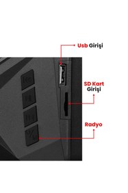 Resim Rampage RMS-175BT 2+1 5W*2 Bluetooth+USB-TF-FM Rainbow Aydınlatmalı Gaming Speaker Hoparlör Rampage