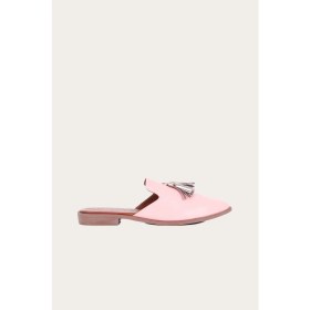 Resim Bueno Shoes Pudra Vizon Deri Kadın Düz Terlik 