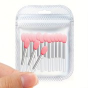 Resim 24/12/6 Adet Silikon Dudak Fırçası, Mini Lip Gloss Uygulama Çubuğu, Ruj, Dudak Maskesi, Göz Farı ve Dudak Balmı için Uygun, Başlangıç Seviyesi Makyaj Aracı, Kompakt ve Taşınabilir 