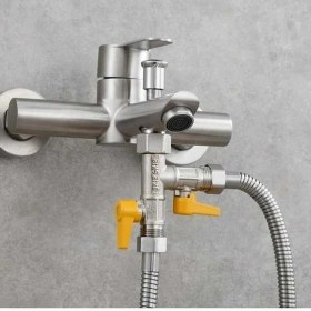 Resim Trendooze Yeşil Renk Pirinç 3 Yollu Duş Divertör Vana G1/2 Kadın Diş Duş Sistemleri Duş Başlığı Ve Hortum İçin 