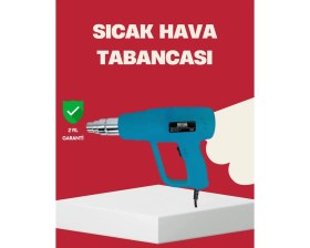 Resim TKÇ 2 Kademeli Güçlü Sıcak Hava Tabancası 380° - 500° Isı Ayarı 