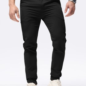 Resim Yazlık dış mekan günlük giyim için erkekler için düz kesim hafif slim fit pantolonlar, klasik ve şık temel pantolonlar 