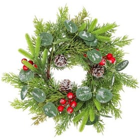 Resim Geeroyoo Noel Güzellikleri: Kırmızı Çiçekli Saraç, Ev Dekorasyonu, Noel Atmosferi Oluşturucu, 22cm, Kaliteli Pvc 