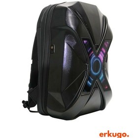 Resim X Ekranlı Motor Sırt Çantası, Sırt Çantası, Telefon Kontrol Kask Taşıma Çantası, Led Çanta Siyah 