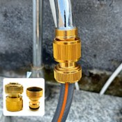 Resim 4 adet/8 adet/12 adet, Alüminyum Alaşımlı F22*M24 Musluk Bağlantısı & 1/2" Bahçe Hortumu Hızlı Bağlantı Parçası 