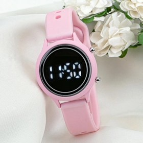 Resim Pudra Pembe Led Büyük Kız Çocuk Kol Saati ST-304040 