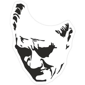 Resim Atatürk Büyük Türk Başbuğ Şeffaf Sticker 00620 