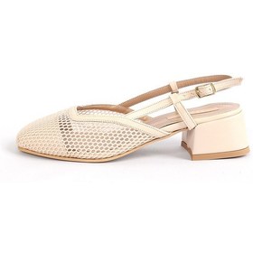 Resim Kadın Fileli Topuklu Sandalet A012-k001 Ten 