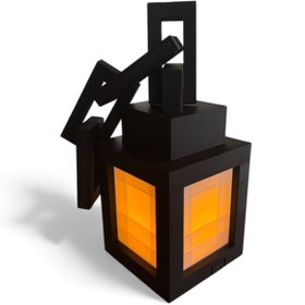 Resim 3DSS Minecraft Işık Feneri | LED Mum Dahil | Dekoratif Askılı Masaüstü Lamba | Minecraft Fener 