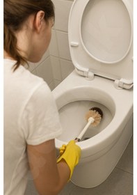 Resim Bambu Saplı Wc Fırçası - Bambu Klozet Fırçası - Hem Dekoratif Hem Kullanışlı - Sert Fırça Ahşap Sap Bej 