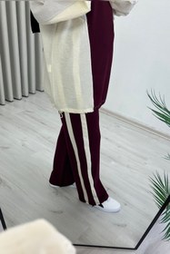 Resim T Moda Store Ekru Tex Garnili Stoperli Rahat Kalıp Spor Tesettür İkili Takım 