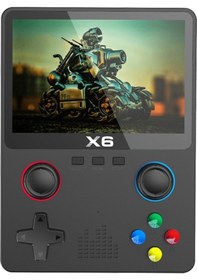Resim Cbtx X6 HD 3.5'' Ekran El Oyun Konsolu Dahili Video Oyunları Makinesi Çift Joystick 