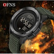 Resim Gaojunshop01 Ofns Erkek Spor Saati Pedometre Pusula Su Geçirmez Yeşil Nylon Kordon Diğer 