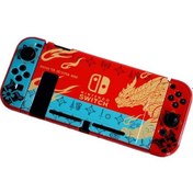 Resim Jzcat Nintendo Switch Bölünmüş Kılıf Oyun Teması Renkli Kılıf Sert Kılıf-a111 