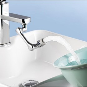 Resim Practials 1080 Derece Dönebilen Robotik Kol Musluk Başlığı - Musluk Uzatma Aparatı Ucu 