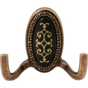 Resim Badem10 Seçil Vestiyer Duvar Askısı Dolap Elbise Askılığı Antik Bakır Askı 