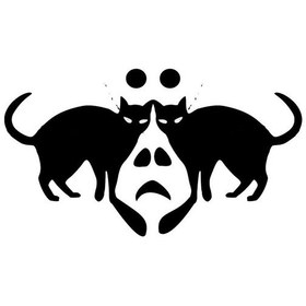 Resim Kedili Hayalet Folyo Sticker 70cm Uzunluk Siyah 