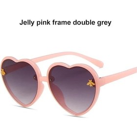Resim Moonbıffykız Çocuk Kalp Şekilli Parlak Güneş Gözlüğü Uv Koruma Parti Aksesuarımor51gri Gri 