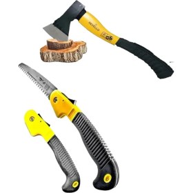 Resim Tech Butiq Fiber Saplı Balta Nacak Kamp Odun Kesme Katlanır Budama Testeresi El Testeresi... 
