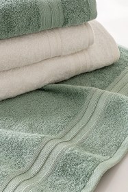 Resim Yataş Angelina 4'lü Banyo Havlu Seti 50x90 Cm/70x140 Cm - Ekru / Adaçayı Ekru 