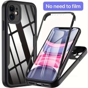 Resim Şeffaf tasarımıyla hem ön hem de arka tarafını koruyan, 16, 13, 14, 11, 12 Pro Max, Xs, Xr, Mini ve 15 Plus dahil olmak üzere çeşitli iPhone modellerini koruyan birinci sınıf darbeye dayanıklı bir kılıf. 