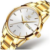 Resim Yingfu 6898 Olevs Erkek Aydınlık Çelik Saat Bandı Su Geçirmez, Kuvars İzle Altın Beyaz Çok Renkli Çok Renkli 