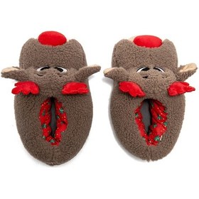 Resim Dissy Kadın Hayvanlı Panduf Kahverengi 36/41 Kahverengi 