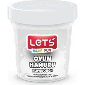Resim Let's Tek Renk Oyun Hamuru Beyaz 115 Gr 