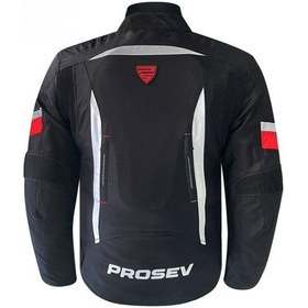 Resim Ebakbak Motosiklet Montu 4 Mevsim Full Koruma Özel Oxford 600-d Kumaş Motor Mont Kırmızı 