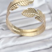 Resim BURCU MODA Yaprak Model Gold Renk Kadın Bileklik 