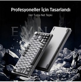 Resim Philips EVNIA SPK8618 Mekanik RGB 81 Tuş USB Bluetooth 2.4 G Kablosuz Oyuncu Klavyesi 