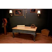 Resim Wooding 110 Cm Masif Naturel Antrasit Orta Sehpa 