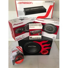 Resim Pioneer Paket Ses Sistemi Tam Takım Jameson Anfi Oval Hoparlör Wofer Teyp Kablo Full Set 