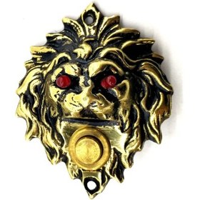 Resim Antika Tarz Dekoratif Pirinç Kapı Zili - 100x78 Mm, Antik, Led Işıklı 