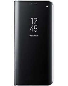 Resim Microcase Xiaomi Mi 8 SE Aynalı Kapak Clear View Flip Cover Mirror Kılıf - Siyah 