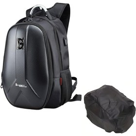 Resim Motosiklet Çanta Su Geçirmez Fonksiyonlu Sırt Eşya Kask Çantası Büyük Kapasiteli 30-35L 