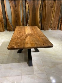 Resim Gül natural furniture Ahşap Ceviz Yemek Masası, Mutfak Ve Ofis Masası 