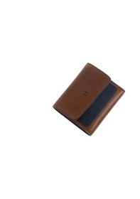 Resim Helmbrook London Eleanor Hakiki Deri Taba-lacivert Kadın Fermuarlı El Işi Rfid Korumalı Kapaklı Çıtçıtlı Büyük Cüzdan taba 