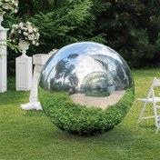 Resim Büyük Gümüş Alüminyum Folyo Balon - Şık Küre Tasarımı ile Şeffaf Kubbeler ve Altın Detaylar, Düğünler, Yıldönümler, Doğum Günleri ve Tatil Partileri için Mükemmel, Etkinlik Dekorasyonu | Küre Şekilli Balon | Parlak Yüzey 
