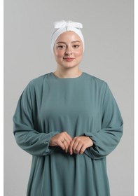 Resim Hürrem Bone Krem Pratik Hazır Geçmeli Fiyonklu Bone Sandy Çift Taraflı Çapraz 3007b 40 Krem 