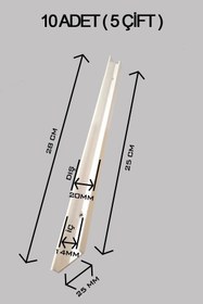 Resim YüceerHome Montessori Oyuncak Dolabı Rayı 10 Adet Saklama Kutusu Rayı 28 Cm 