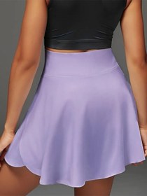 Resim Kadın Yüksek Bel Cepli Sandy Short Etek Lila 